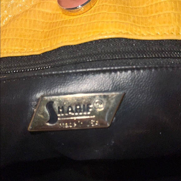 Vintage/Rare/HTF Sharif Leather Snakeskin Multicolor Chevron Patterned Bag - Picture 10 of 11